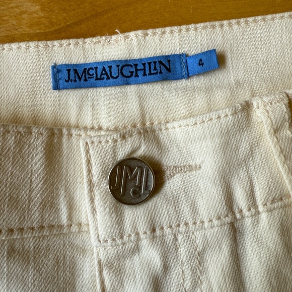 J MCLAUGHLIN LOWDEN WIDE LEG JEAN PANT HIGH WAIST COASTAL CHIC MODERN CLASSIC 4 - Picture 6 of 9